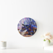 Horloge murale bleue de camion-citerne aspirateur (Maison)