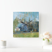 Horloge murale bleue de camion de fret (Maison)