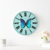 Horloge murale bleue de Morpho (Maison)