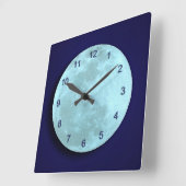 Horloge murale bleue de Pleine lune (Angle)