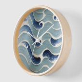 horloge murale bleue japonaise (Angle)