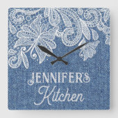 Horloge murale Blue Jean Kitchen (Recto)