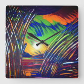 Horloge murale "Blue Weed" (Recto)