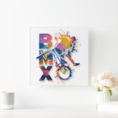 Horloge murale Bmx colorée (Maison)