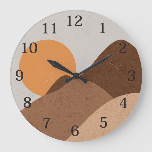 Horloge murale Boho Sun Desert (Recto)