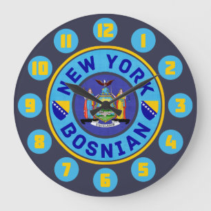Horloge murale bosniaque américaine de New York