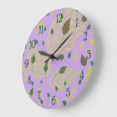 Horloge murale botanique de lavande (Angle)