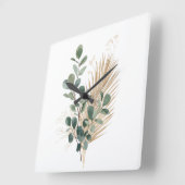 Horloge murale botanique naturelle minimale Boho (Angle)