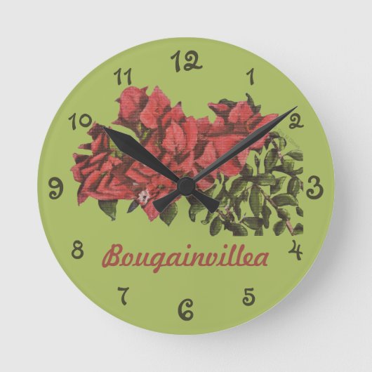 Horloge murale Bougainvillea (Recto)