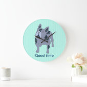 Horloge murale Bouledogue français (Maison)