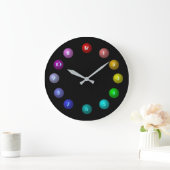 Horloge murale boules colorées (Maison)