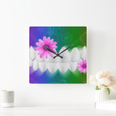 Horloge murale brillante blanche de dentiste de (Maison)