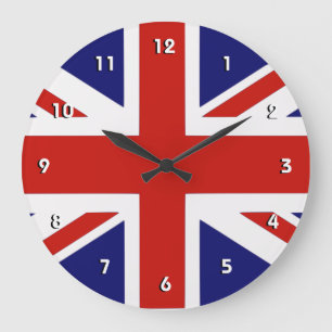 Horloge murale britannique de drapeau avec des