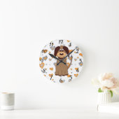 Horloge murale Brown de chien (Maison)