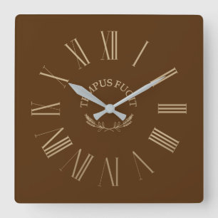 Horloge murale Brown en acrylique Tempus Fugit