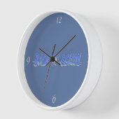 Horloge murale BTS bleu ombre (Angle)