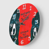 Horloge murale cabine ours noir (Angle)
