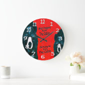 Horloge murale cabine ours noir (Maison)