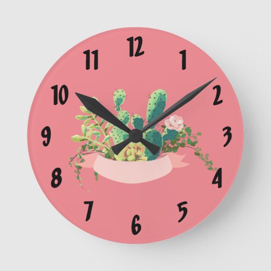 Horloge murale Cactus de Bohême Succulents Cact de (Recto)
