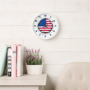 Horloge murale, cadre blanc rond de 10 pouces en b