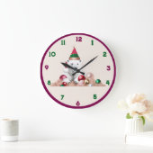 Horloge murale, Cadre en bois naturel rond de 10 p (Maison)