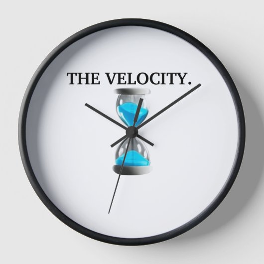 Horloge murale, cadre rond en bois noir de 10 pouc (Recto)