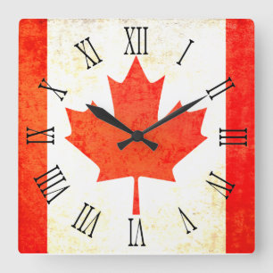 Horloge murale canadienne de chiffre romain de
