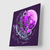 Horloge murale Carré astronaute (Angle)