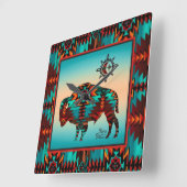 Horloge murale Carré de Buffalo Sud-Ouest (Angle)