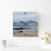 Horloge murale Carré de plage (Maison)