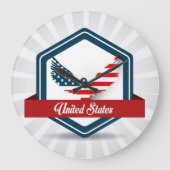 Horloge murale Carré des États-Unis (Recto)
