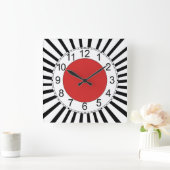 horloge murale carré, design moderne (Maison)