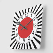 horloge murale carré, design moderne (Angle)