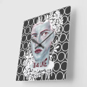 Horloge murale Carré J'étais comme cerclé (Angle)