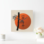 Horloge murale Carré Kanji Matchless Warriot (Maison)
