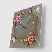 Horloge murale Carré Ladybug #2 (Angle)