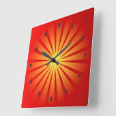 Horloge murale Carré Sun Rays (Angle)