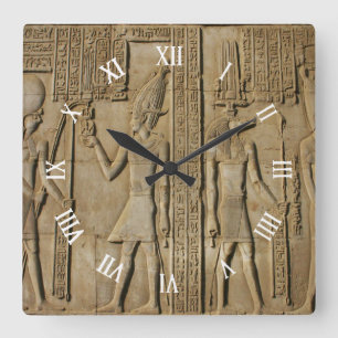 Horloge murale carrée de l'Egypte