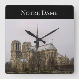 Horloge murale carrée de Notre Dame