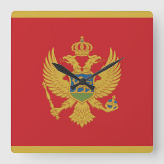 Horloge murale carrée du drapeau de Chypre