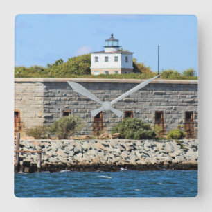 Horloge murale carrée du phare de Clark's Point, M