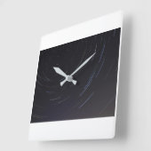Horloge murale carrée étoile spirale (Angle)