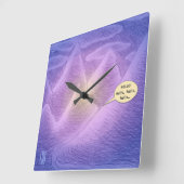 Horloge murale carrée Mountain Dream Time en acryl (Angle)