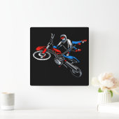 Horloge murale carrée pour moto (Maison)
