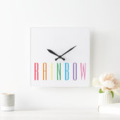 Horloge murale carrée RAINBOW (Maison)