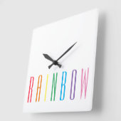 Horloge murale carrée RAINBOW (Angle)