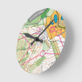 Horloge murale - carte de course d'orientation (Angle)