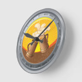 Horloge murale Casquette Bier Bier (Angle)