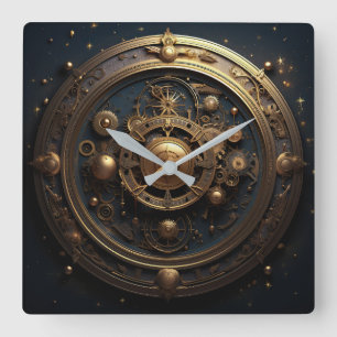 Horloge murale céleste Steampunk