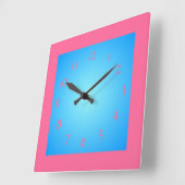 Horloge murale Cerice Pink Boarder / Blue Face (Angle)